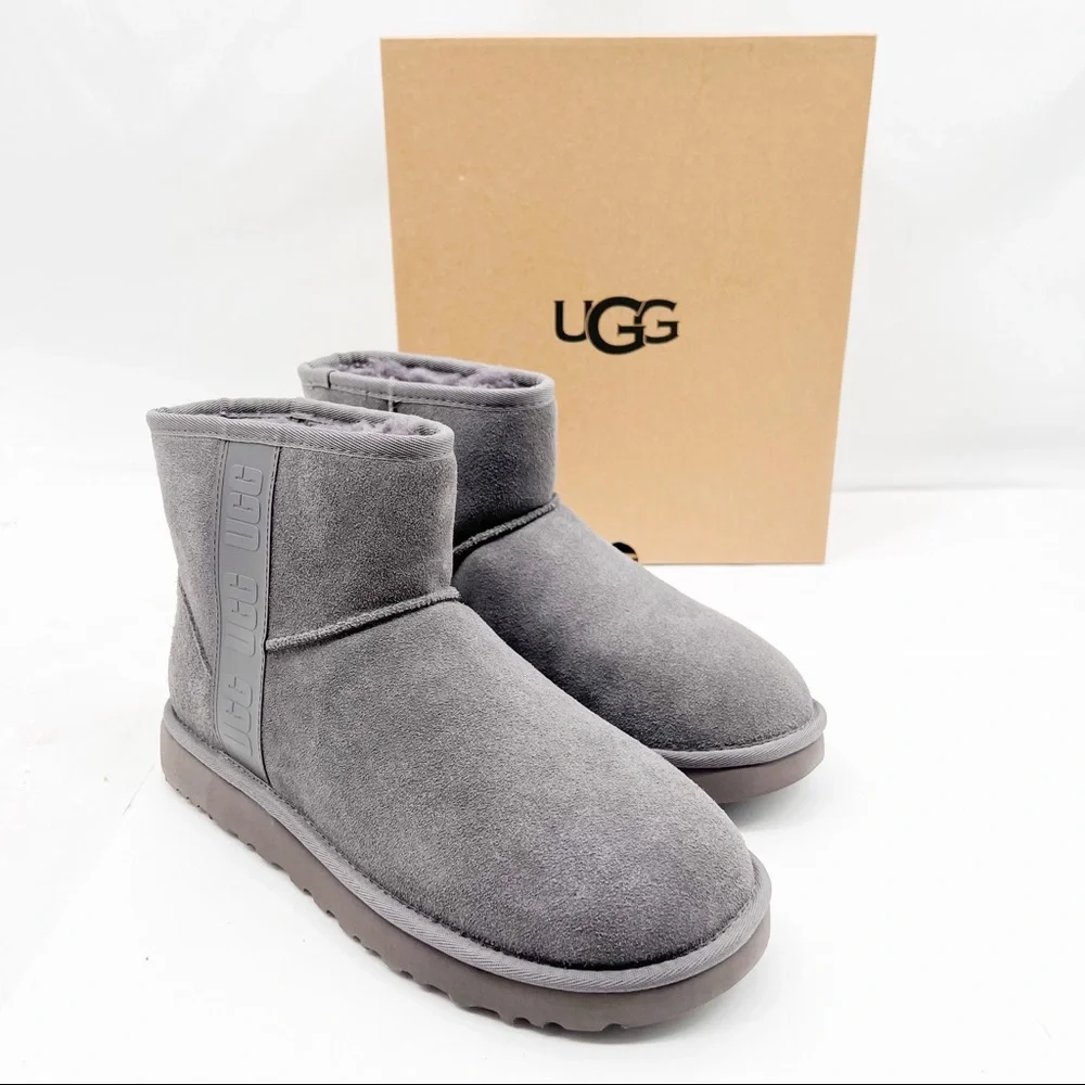 UGG Classic Mini Side Logo Ankle Suede Boots 1122558- Color Shade - Picture 2 of 13